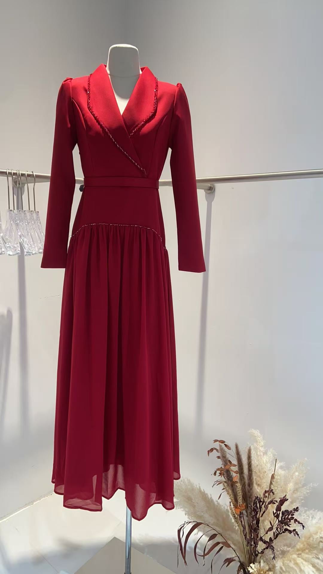 Casual New Autumn Design Stitching Tassel Dress