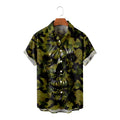 Skull Peripheral Digital Printing Casual Short-sleeved Blouse