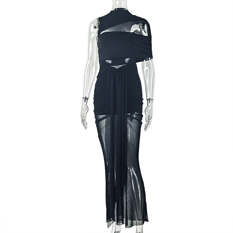Women's Color Elastic Asymmetric Fashion Hip Round Skirts