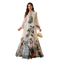 Fashionable Elegant Printed Large Swing Long Dress
