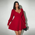 Women's High-grade Elegant Wine Red High Waist Shorts