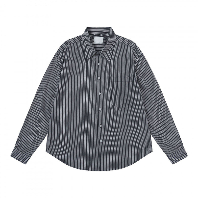 Women's & Men's High Version Small Love Embroidered Shirt Casual Loose Couple Long Blouse