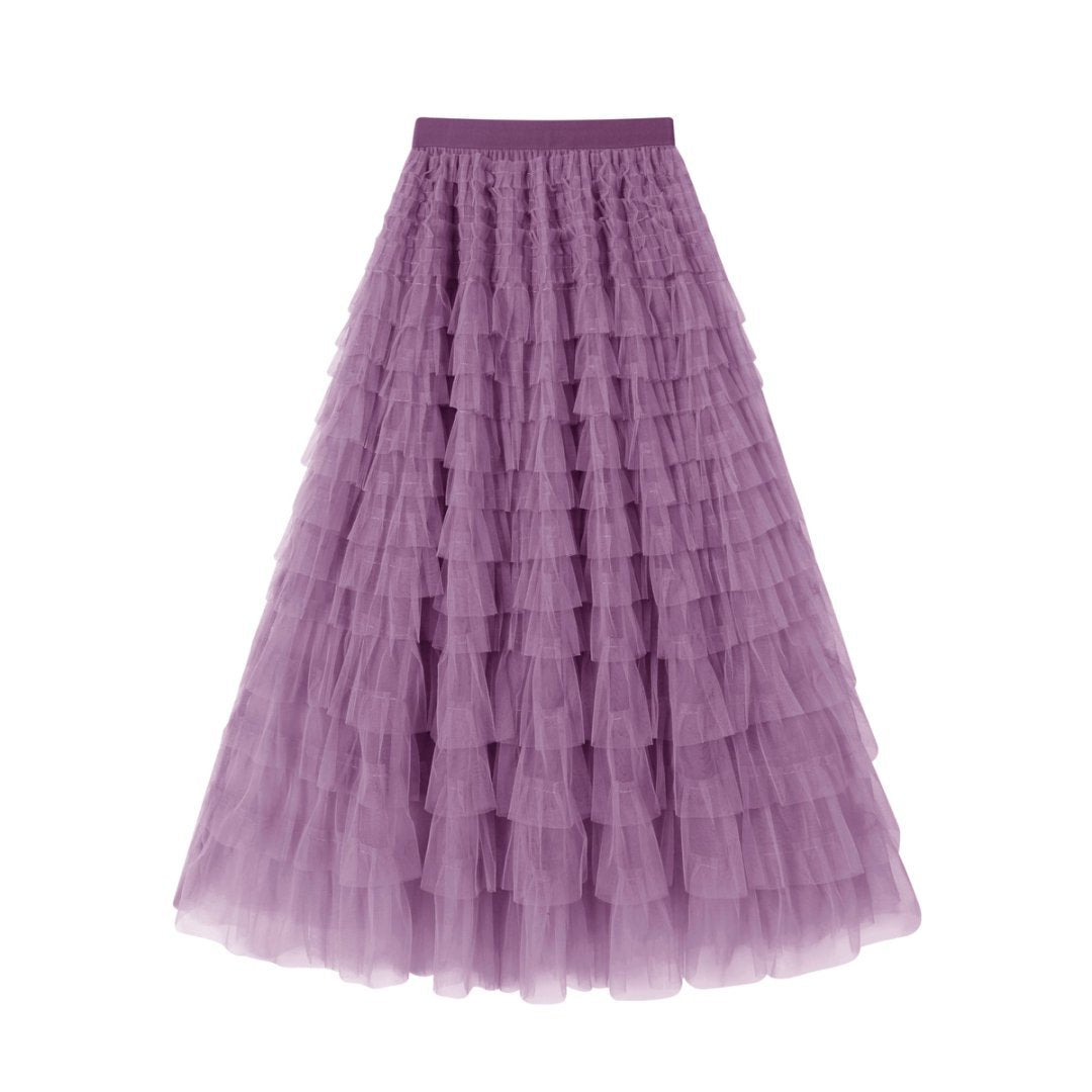 Women's Strictly Selected Summer Fashion Mesh Tiered Skirt