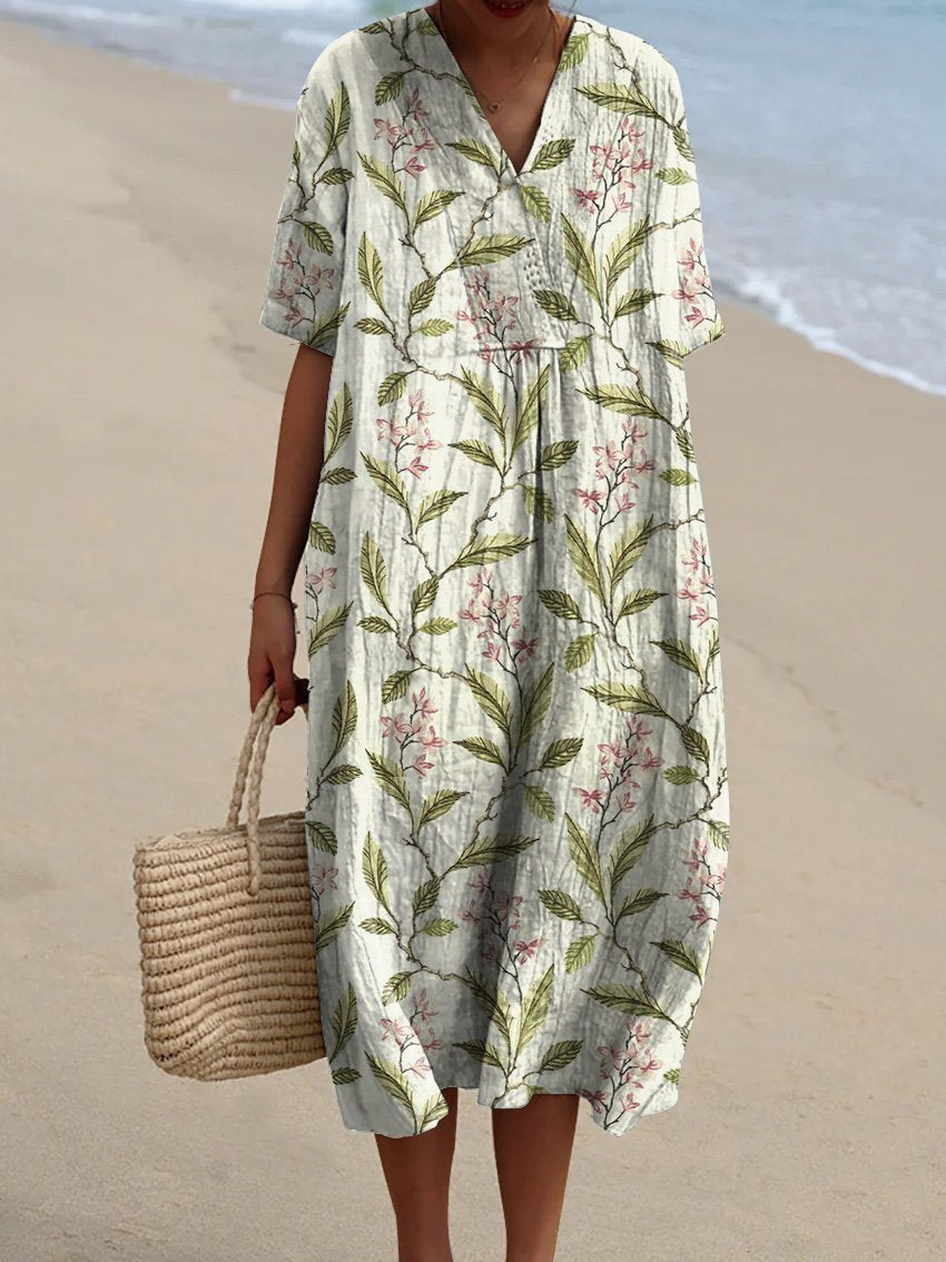 Innovative Women's Casual Floral Print Sleeve Dress