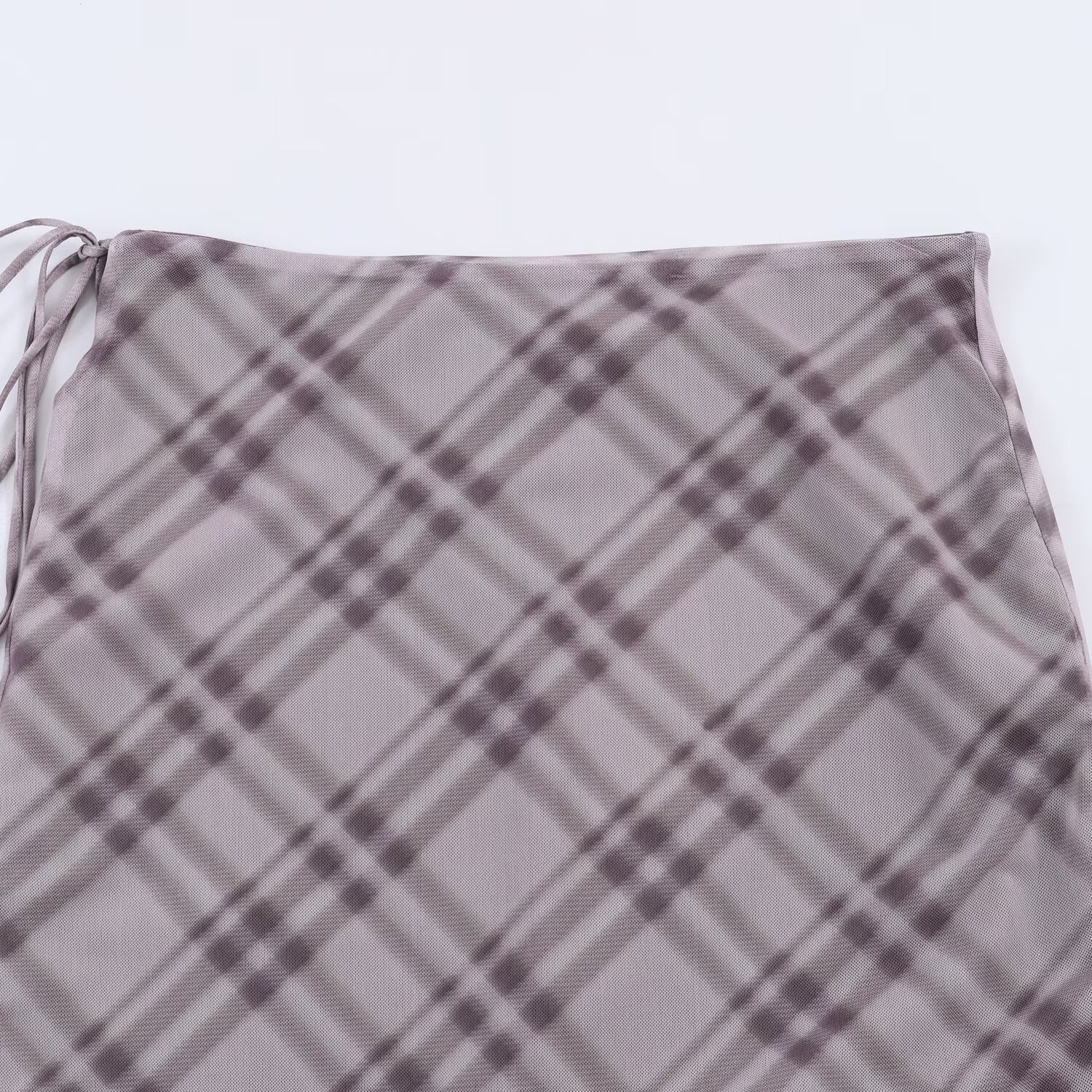 Pretty Women's Fashion Plaid Silk Net Skirts