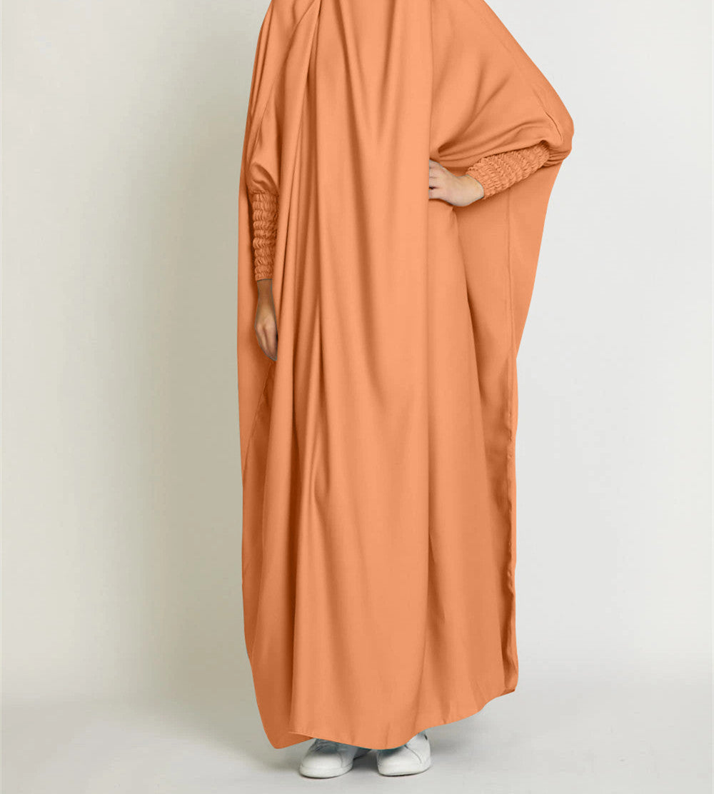 Women's Robe Solid Color Loose Malay Dress