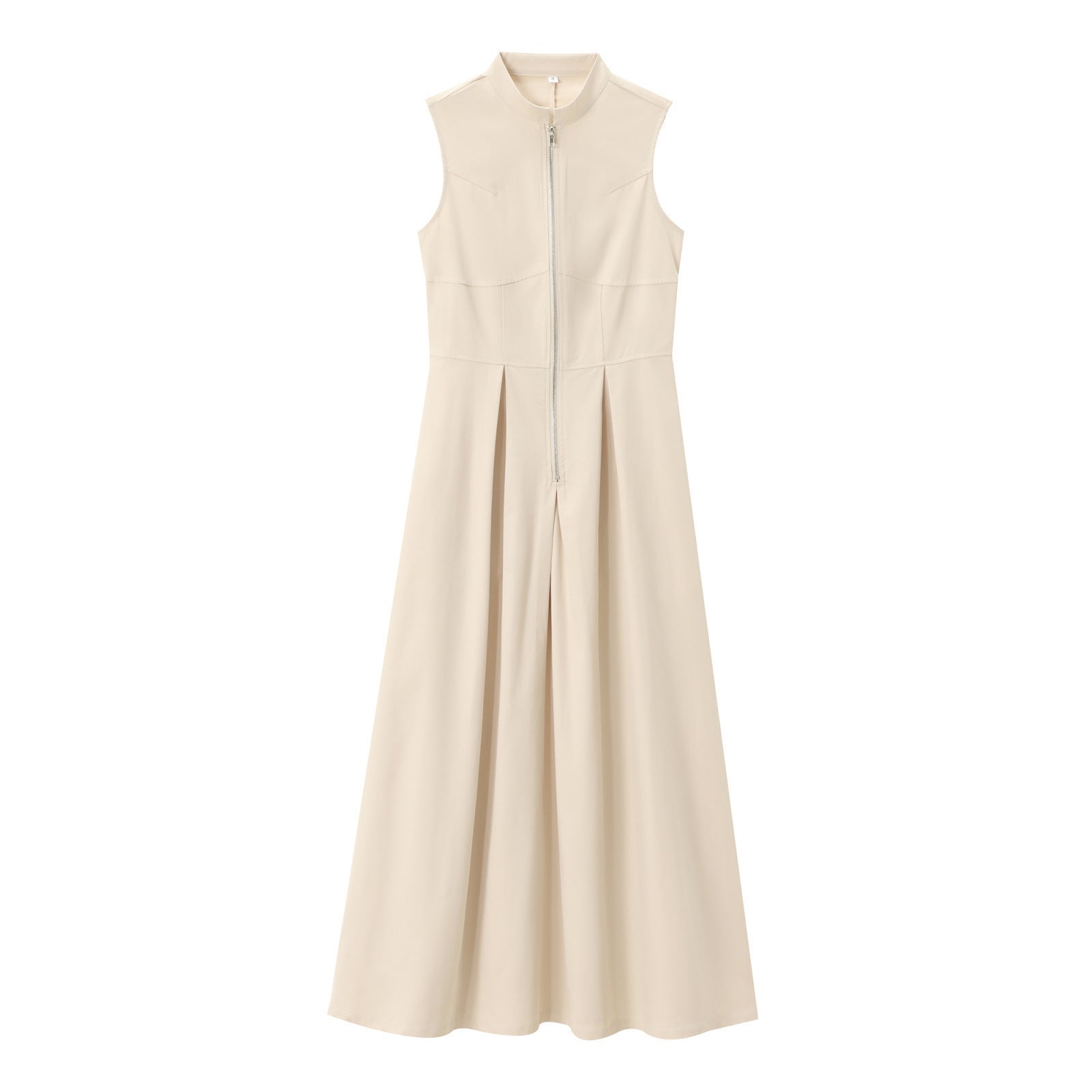 French Design Round Neck Sleeveless Waist Commuting Elegant Dress