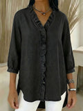 Beautiful Innovative Women's Casual Flounce Shirt Blouse
