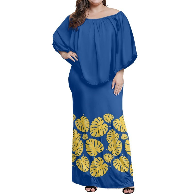 Female Batwing Sleeve Large Front Swing Dress