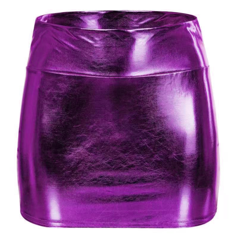 Women's Colorful Metal Hip Fashionable Elegant Nightclub Skirt