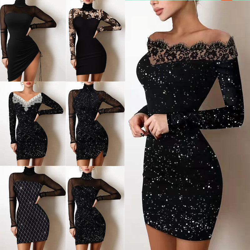 Cool Classic Women's Hot Sier Black Dress