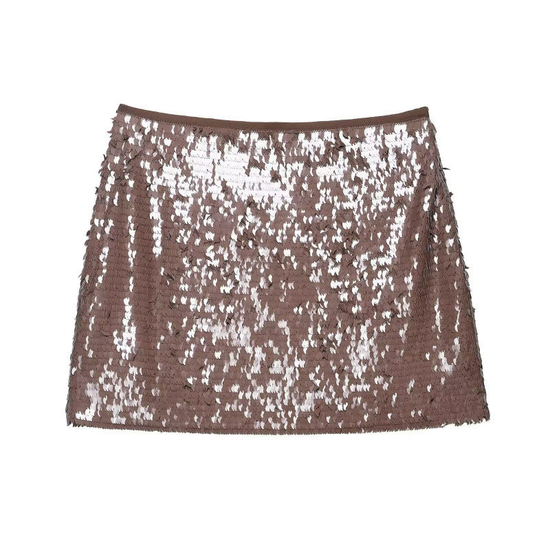 Women's Design Sequined A- Line Style Shorts