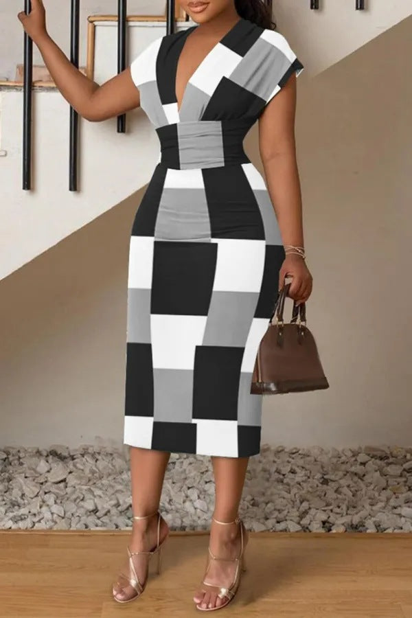 Durable Glamorous Women's Simple Hip Printed Dress