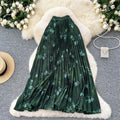 Chiffon Covering Ethereal Swing Umbrella Fold Floral Skirts
