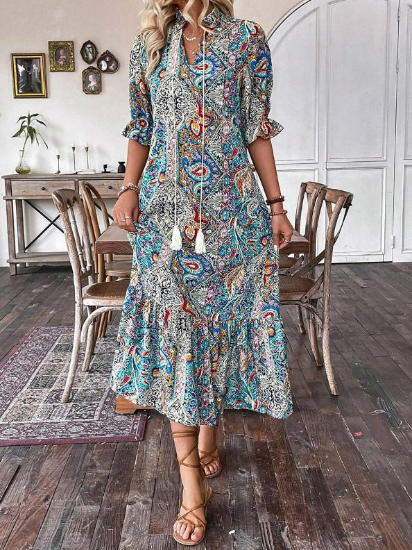 Charming Women's Casual Paisley Print Vacation Skirts