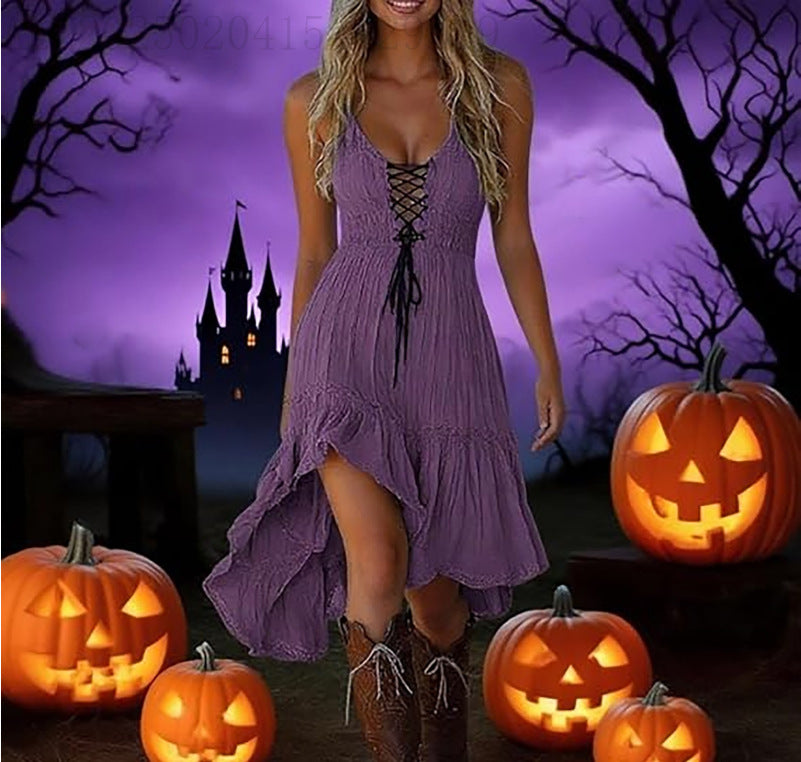 Women's Vintage Gothic Holiday Casual Drawstring Lace Coats