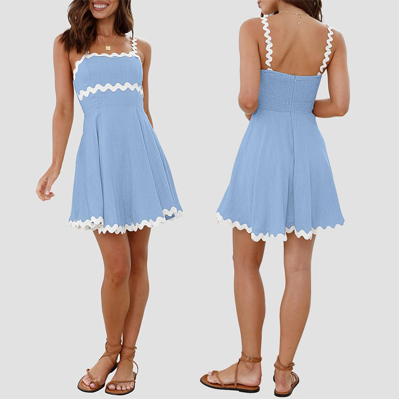 Summer Fresh Sweet Curved Sexy Strap Shorts