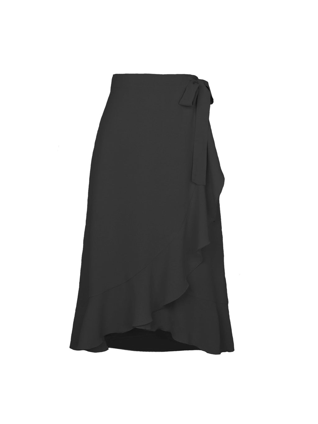 High Waist Wrap Vacation Style Ruffled Irregular Long Skirts