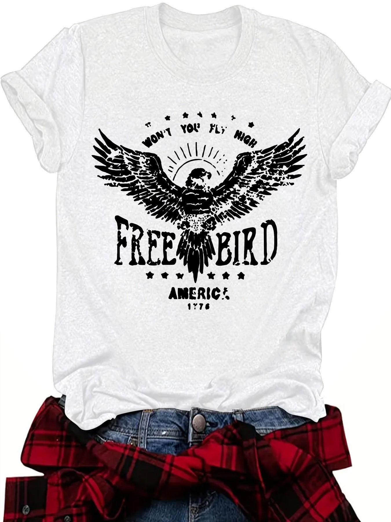 Summer Printed Round Neck Sleeve Casual Shorts