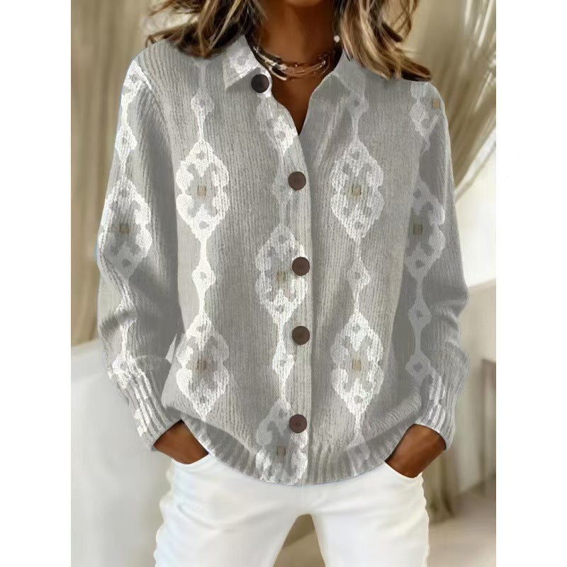 Women's Long-sleeved Winter Large Lapel Effect Inner Cardigans