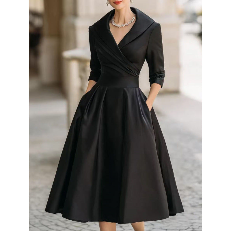 Women's Temperament Slimming Elegant Long Sleeve Dress