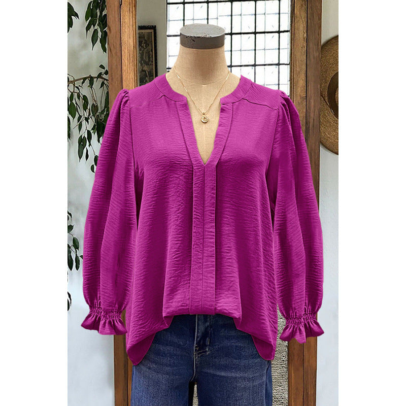 Women's Loose Flared Sleeves Long-sleeved Digital Printing Women's T-shirt