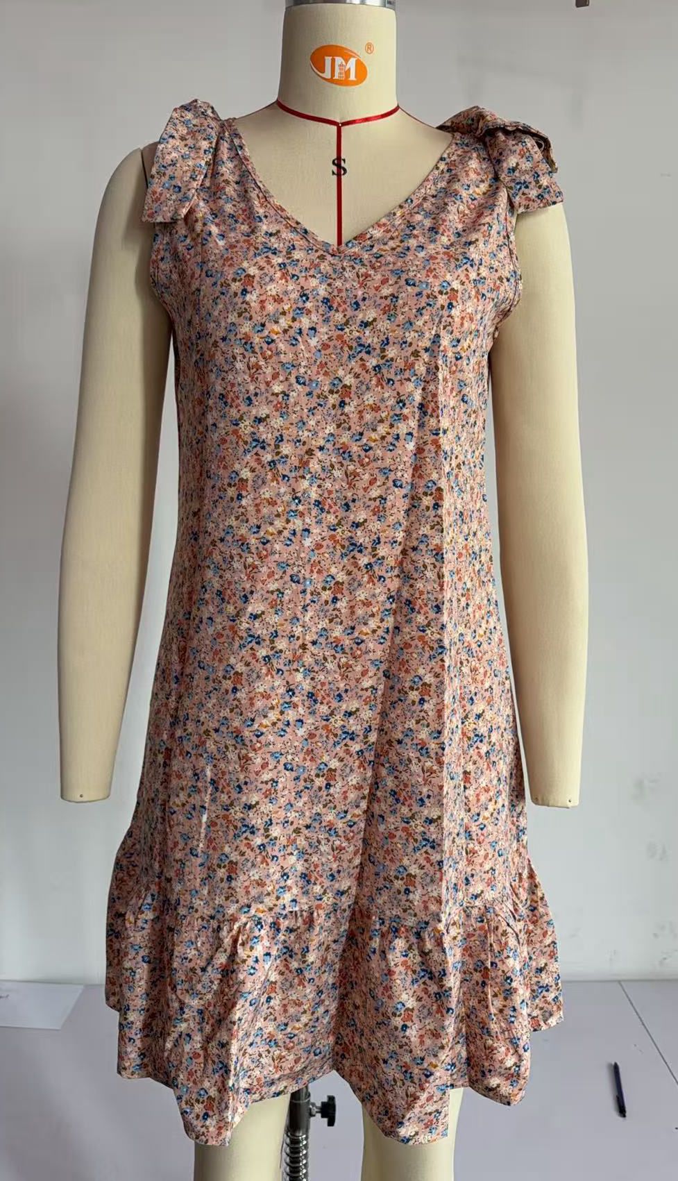 Glamorous Fashion Women's Collar Bow Floral Dress