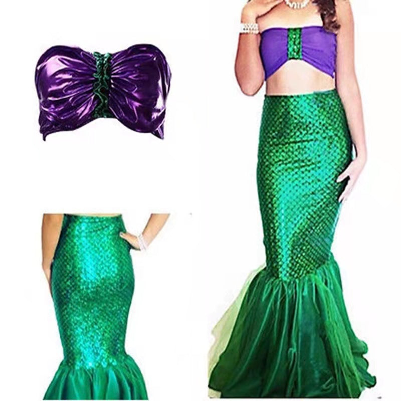 Slouchy Halloween Sexy Mermaid Princess Fishtail Dress