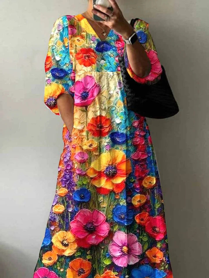 Comfortable Women's Casual Fashion Printed Mid-length Jumpsuits
