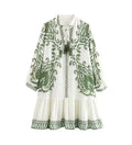 New Women's Positioning Print Vacation Style Dress