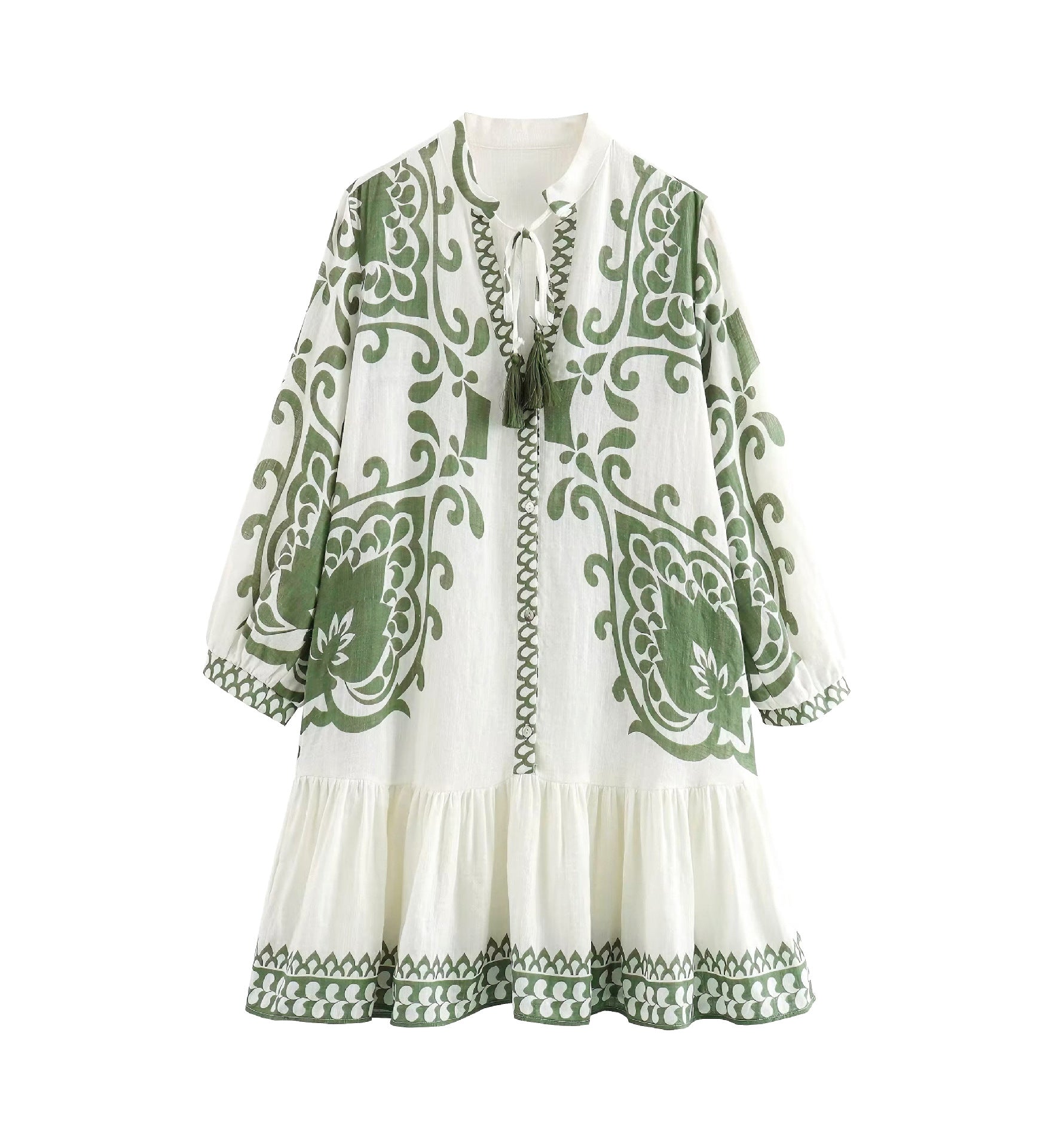 New Women's Positioning Print Vacation Style Dress