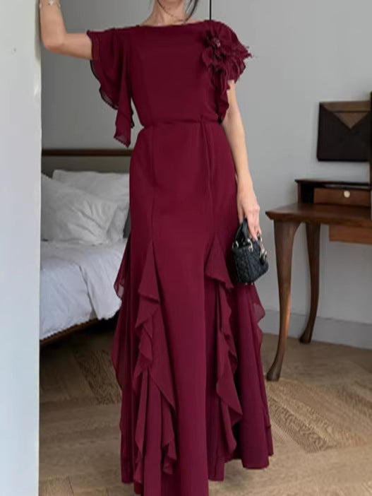 Women's Autumn Fashion Short-sleeved Long Set Coats