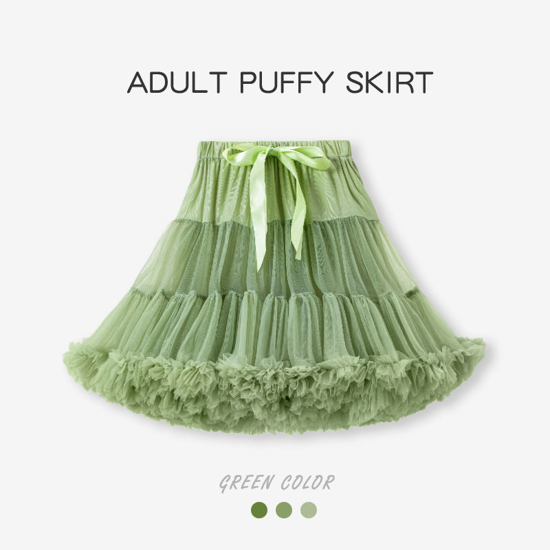 Adult Christmas Tulle Dance Performance Pettiskirt Skirt