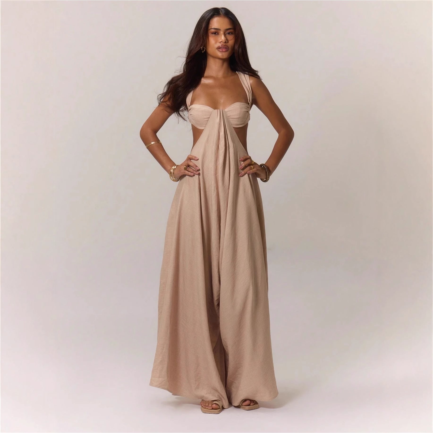 Women's Summer Chest Wide Leg One-piece Cartoon Jumpsuits