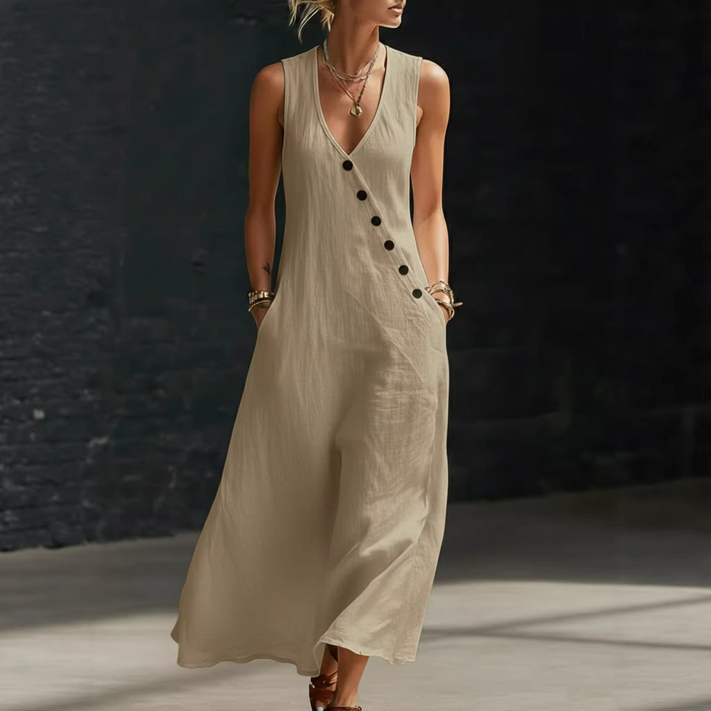 Elegant Women's Summer Holiday Casual Sleeveless Dress