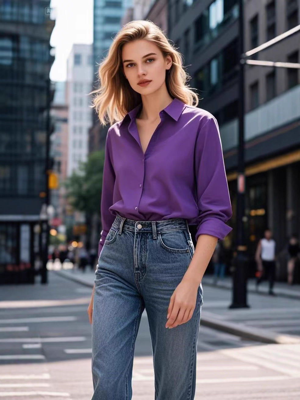 Women's Simple Wear Shirt Long Sleeve Temperament Work Clothes Blouse