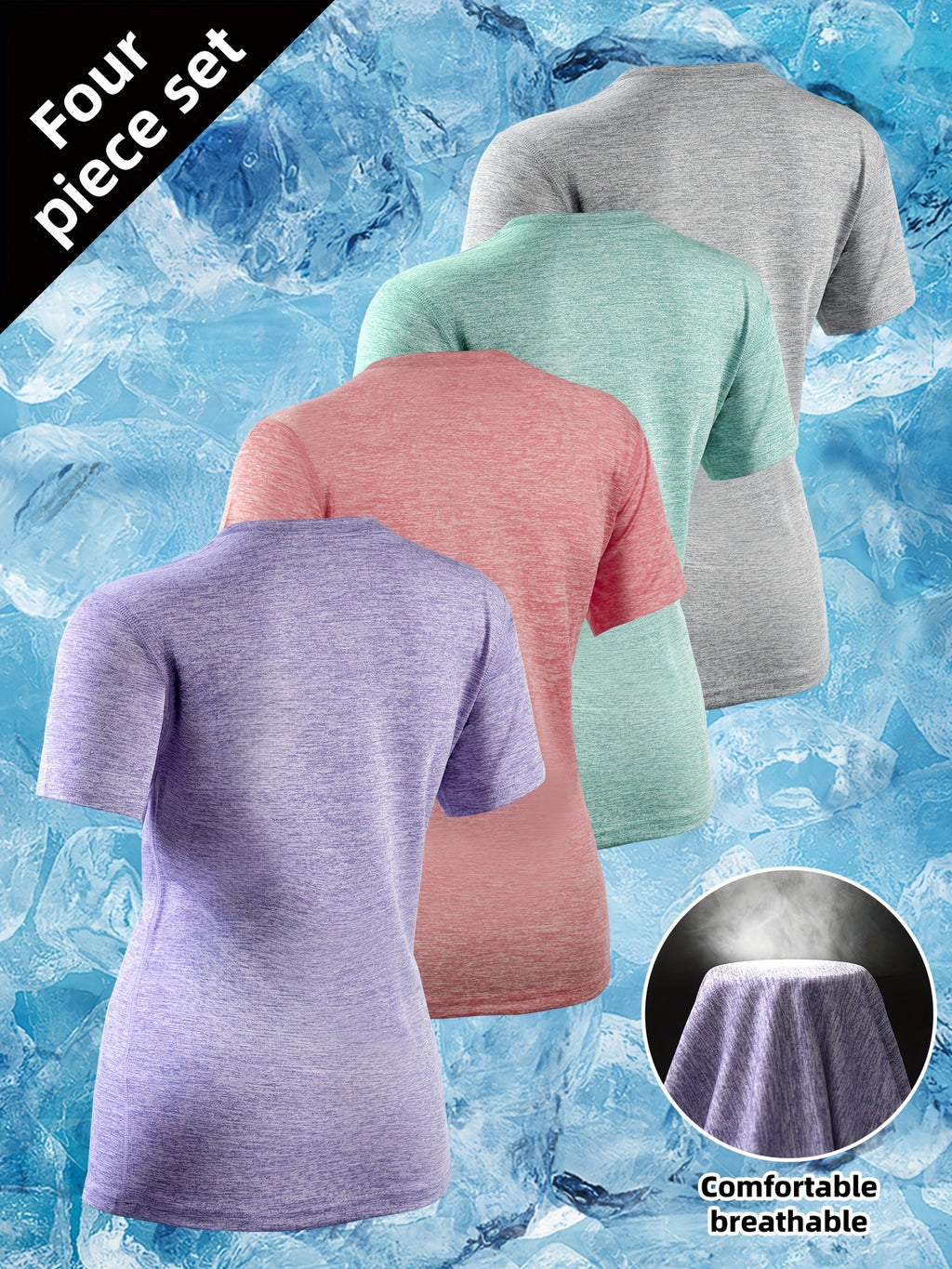 Women's Summer Sports Sleeve Slim Fit Breathable Women's T-shirt
