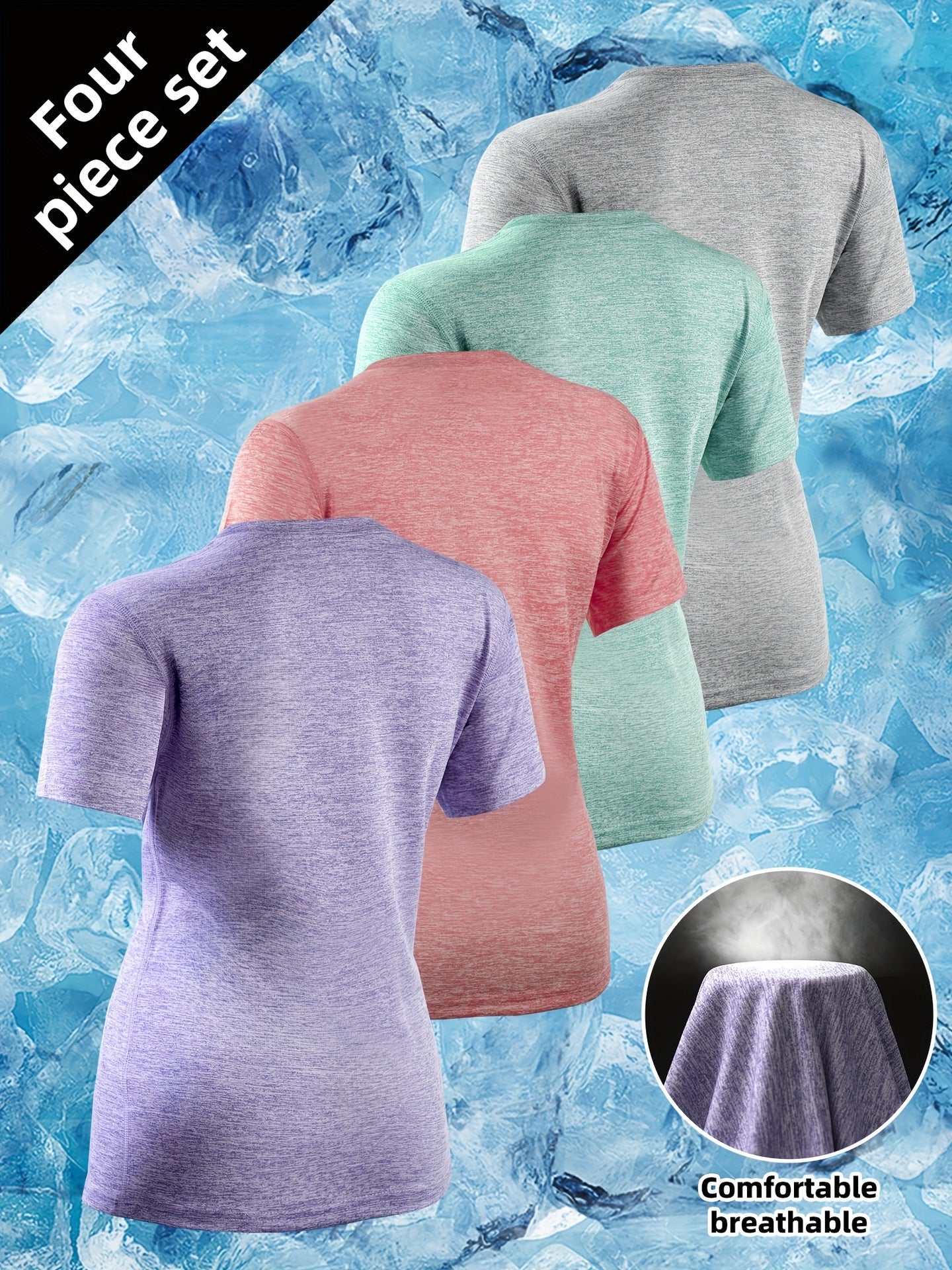 Women's Summer Sports Sleeve Slim Fit Breathable Women's T-shirt