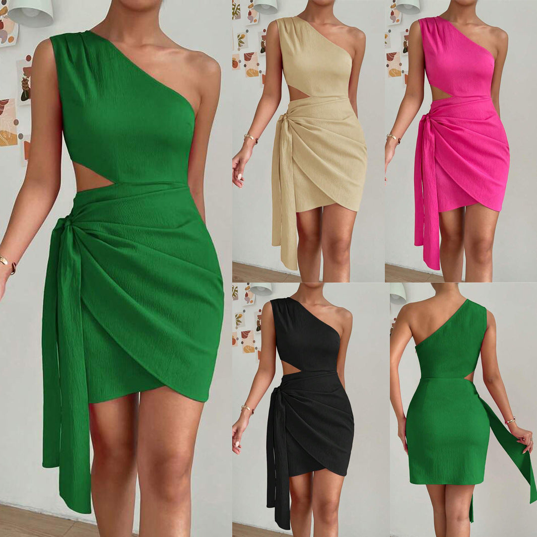 Stylish Glamorous Innovative Side Stomach Blanket Dress