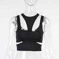 Classy Glamorous Solid Color Sleeveless Trendy Women's T-shirt