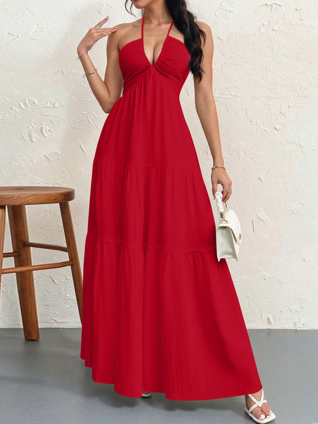 Unique Trendy Versatile Women's Summer Halter Dress