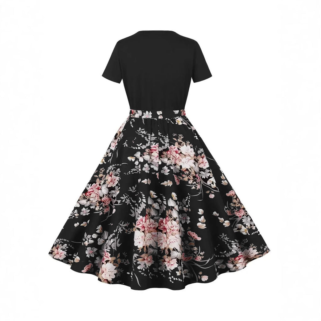 Women's Chinese Style Retro Stitching Elegant Dress