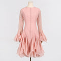 Women's Ruffled For Summer Fashion High Collar Long Sleeve Dress