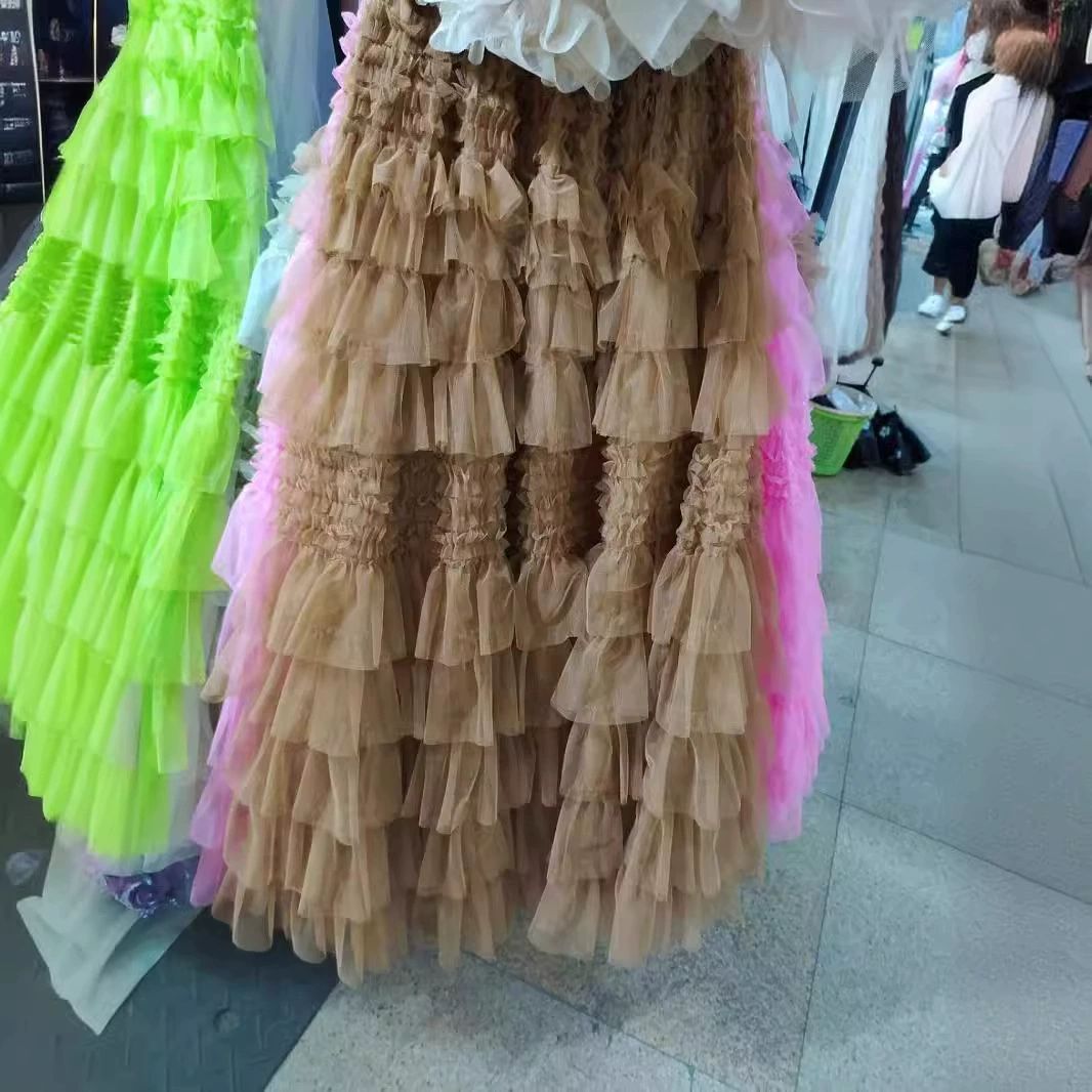 Elegant British A- Line Cake Dress Skirt