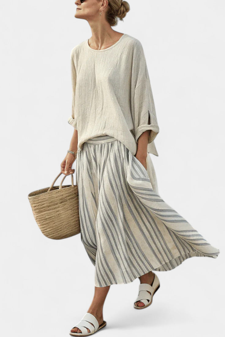 Women's Large Loose Casual Summer Fashion Seaside Blouse