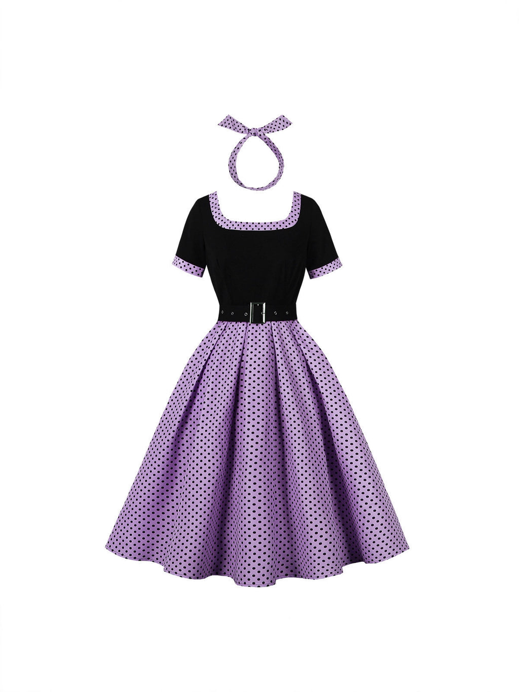 Women's Elegant Retro Party Court Polka Dot Dress