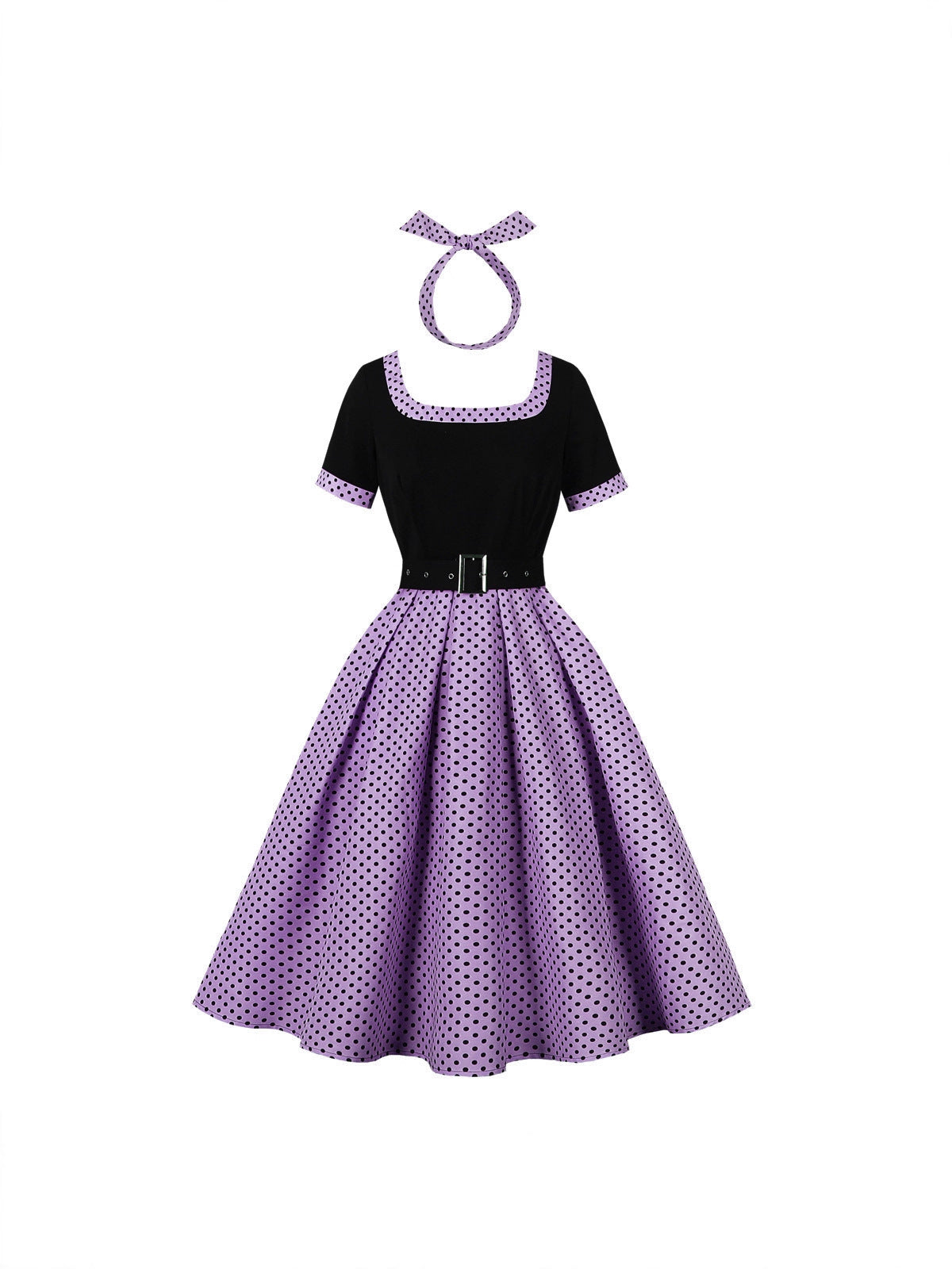 Women's Elegant Retro Party Court Polka Dot Dress