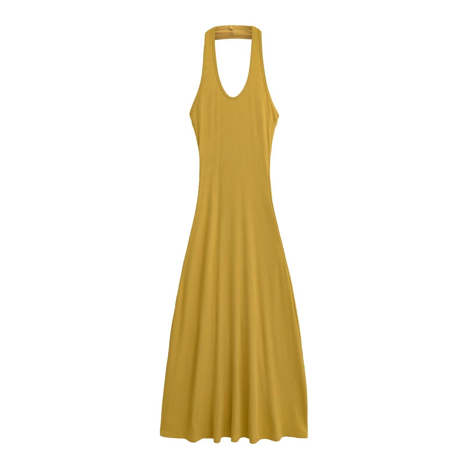 Summer Halter Slim Fit Collar Fashion Hip Fishtail Dress