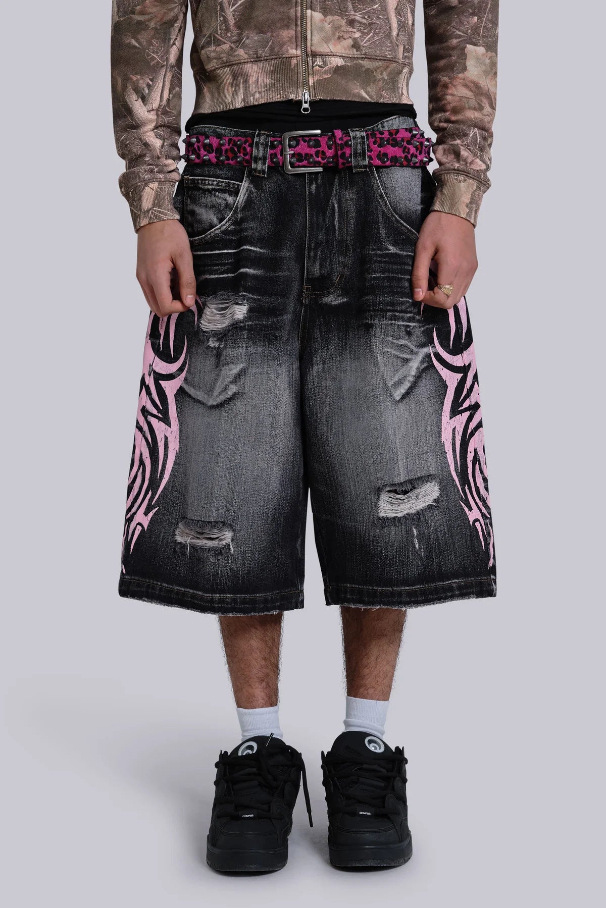 Women's & Men's Washed Retro High Street Tide Trousers Women's Jeans
