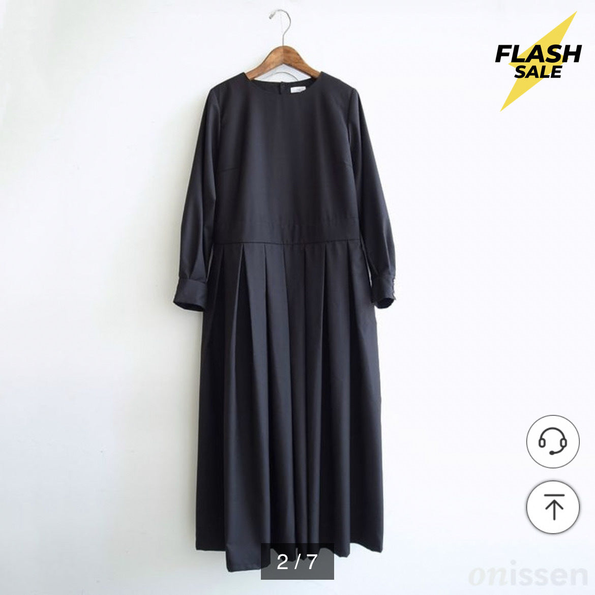 Long High Waist Pleated Temperament Commute Dress